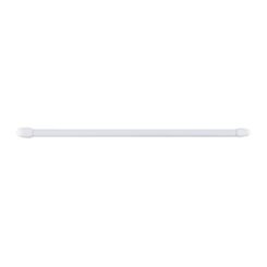 Varão de cortina extensível plano branco, Ø1,1 x 60 - 105 cm, 2 UDS