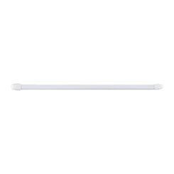 Varão de cortina extensível plano branco, Ø1,1 x 80 - 145 cm, 2 UDS