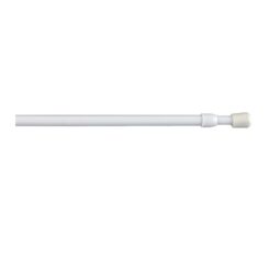Varão de cortina branco, extensível, com encaixe por pressão e rosca, Ø0,8 x 30-45 cm, 2 UDS