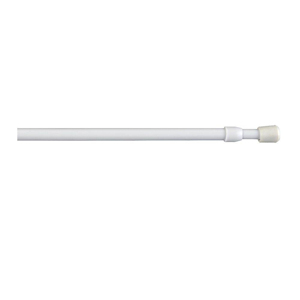 Varão de cortina branco, extensível, com encaixe por pressão e rosca, Ø0,8 x 40-65 cm, 2 UDS