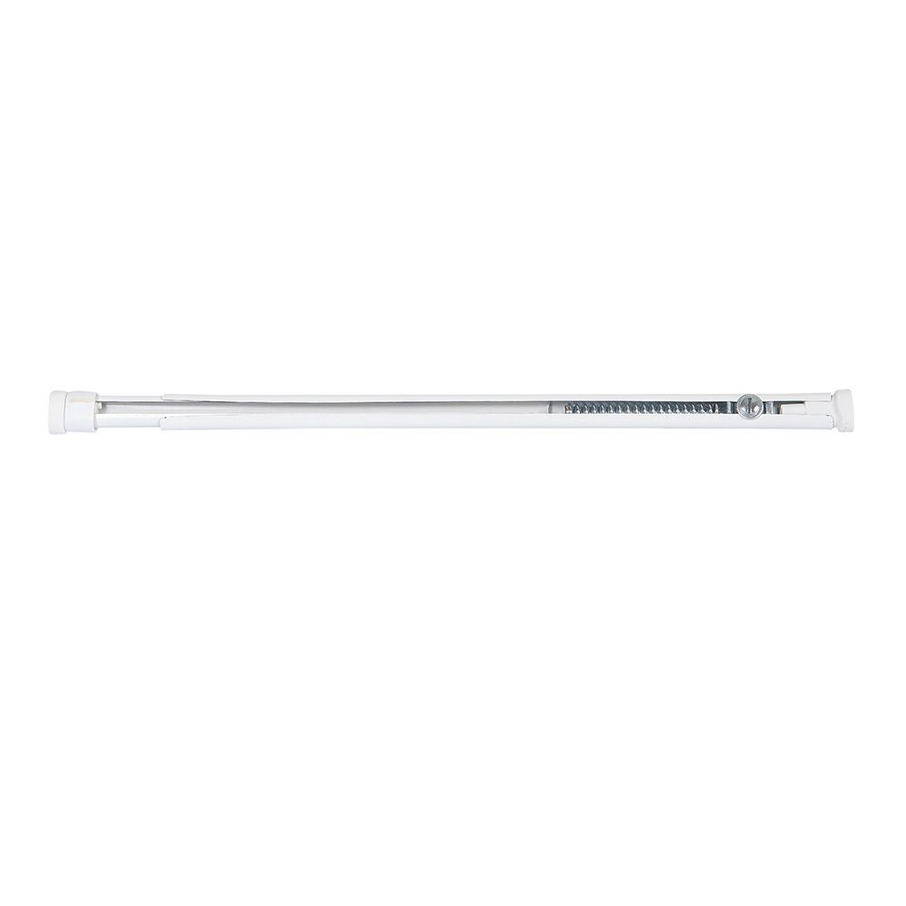 Varão de cortina extensível com sistema de pressão, modelo oval force, branco, 90-105 cm