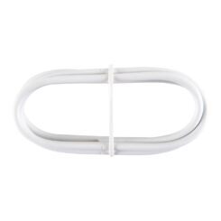 Cabo para varão de cortina revestido de plástico branco, 0,4 cm x 1 m