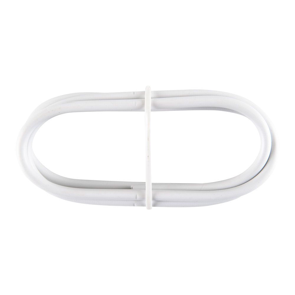 Cabo para varão de cortina revestido de plástico branco, 0,4 cm x 1 m