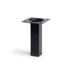 REI Perna quadrada, modelo 400g, em aço com acabamento preto 2,5 x 2,5 x 10 cm