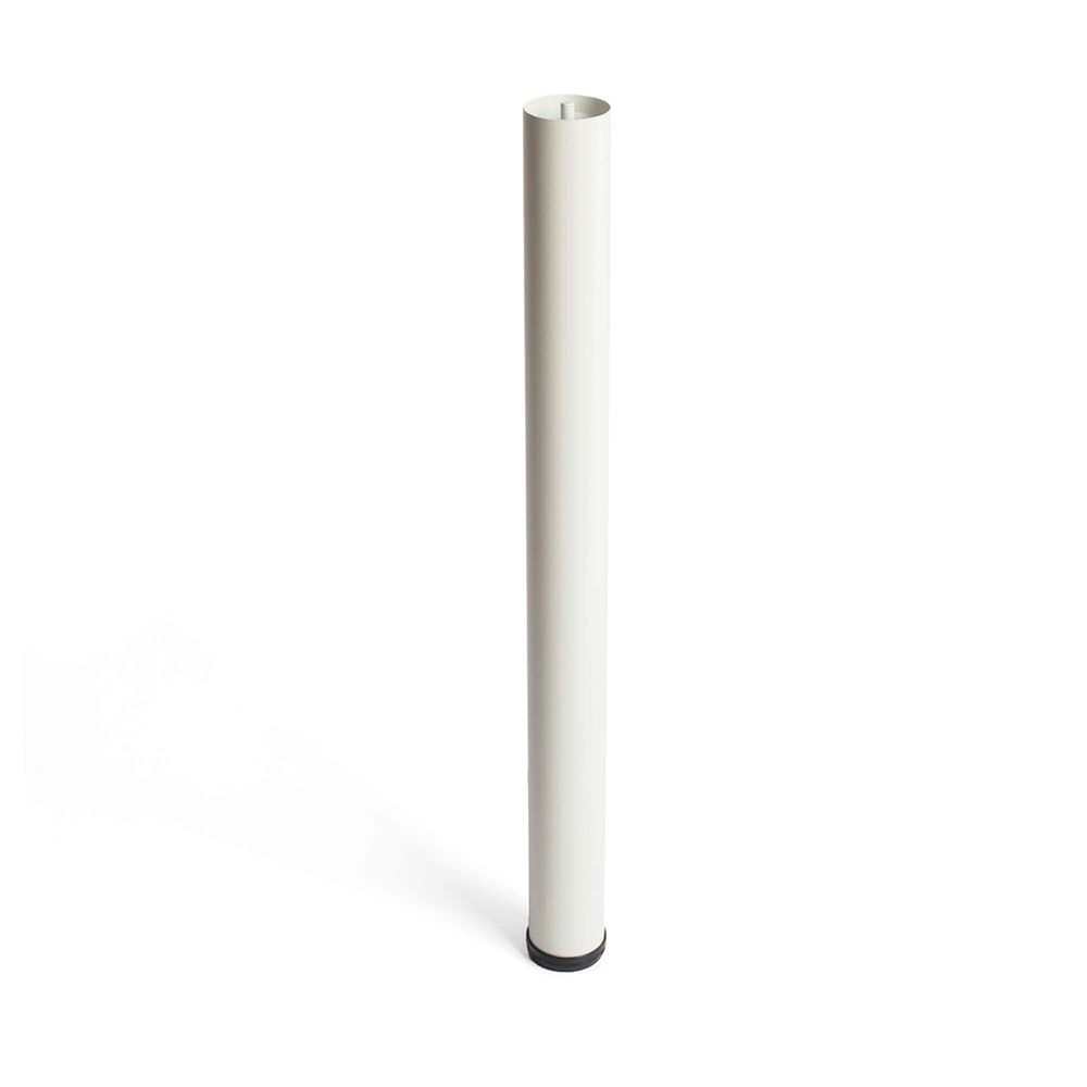 REI Perna extensível cilíndrica, modelo 406g, aço com acabamento branco, ø60 x 710/7450 mm