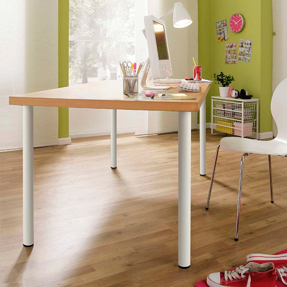 REI Perna extensível cilíndrica, modelo 406g, aço com acabamento branco, ø60 x 710/7450 mm - Image 2