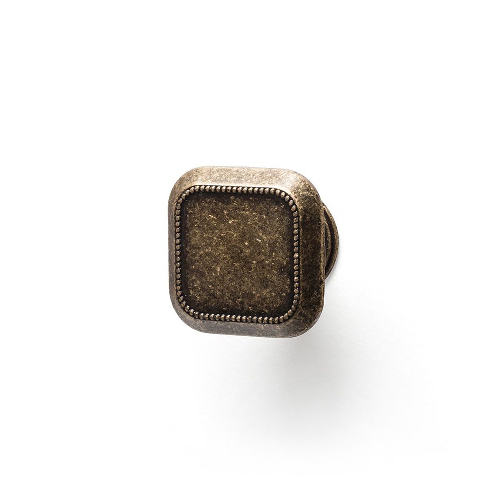 REI Puxador para móveis, modelo 3120, zamak com acabamento em couro antigo, 30 x 30 mm, blister 4 unidades - Image 2