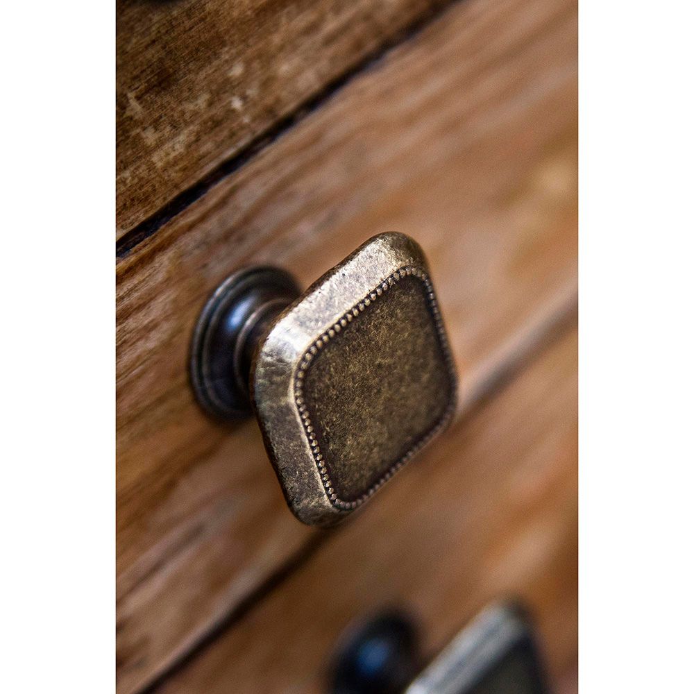 REI Puxador para móveis, modelo 3120, zamak com acabamento em couro antigo, 30 x 30 mm, blister 4 unidades - Image 6