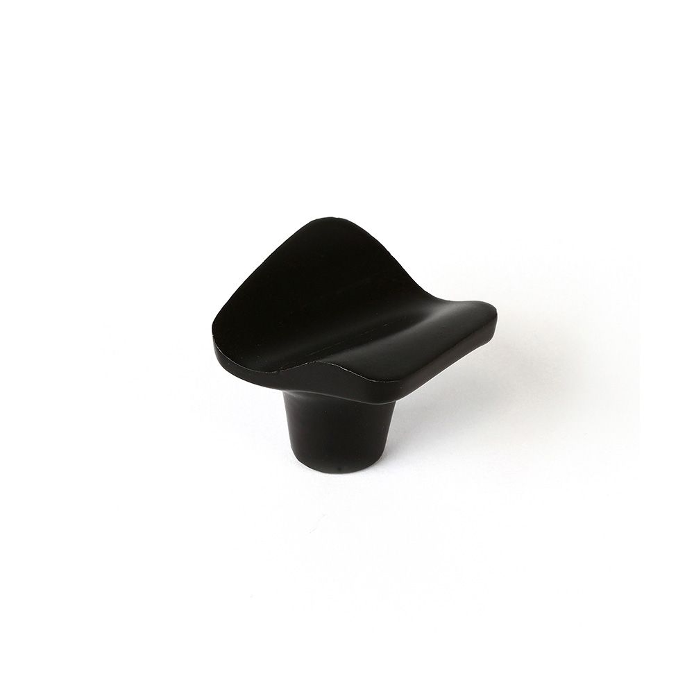 REI Puxador para móveis, modelo 749, zamak com acabamento preto fosco, 32 x 31 mm, blister 4 unidades