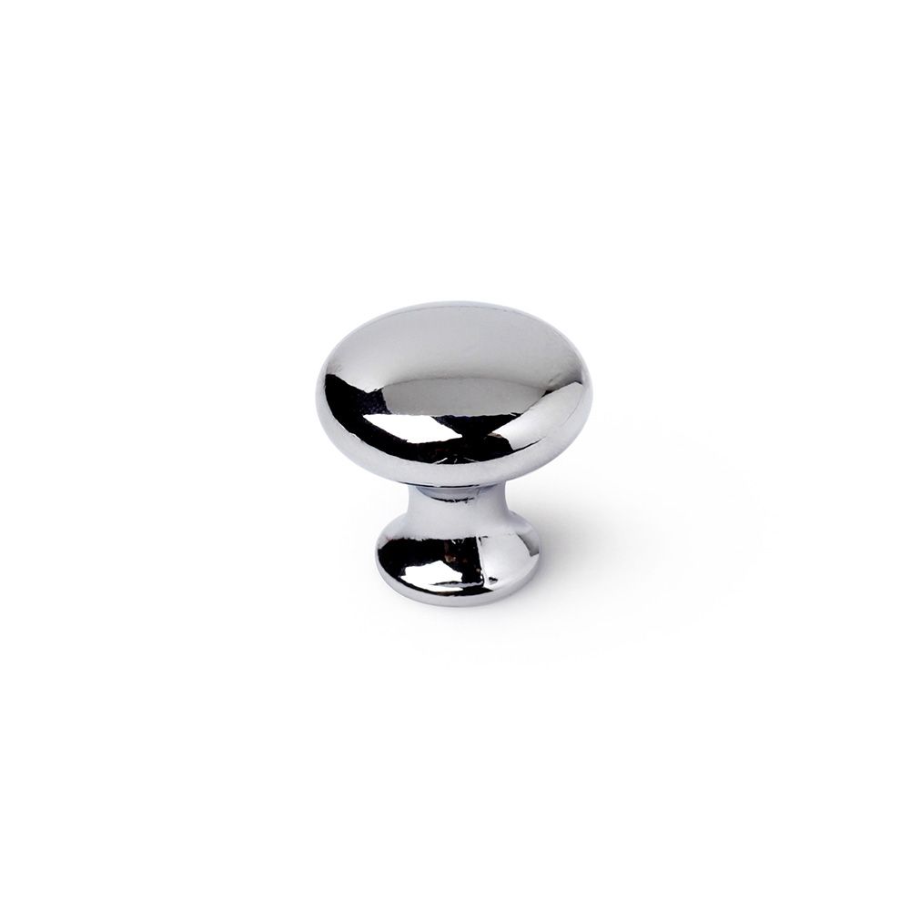 REI Puxador para móveis, modelo 760, em zamak com acabamento cromado brilhante, ø25 mm, blister 4 unidades