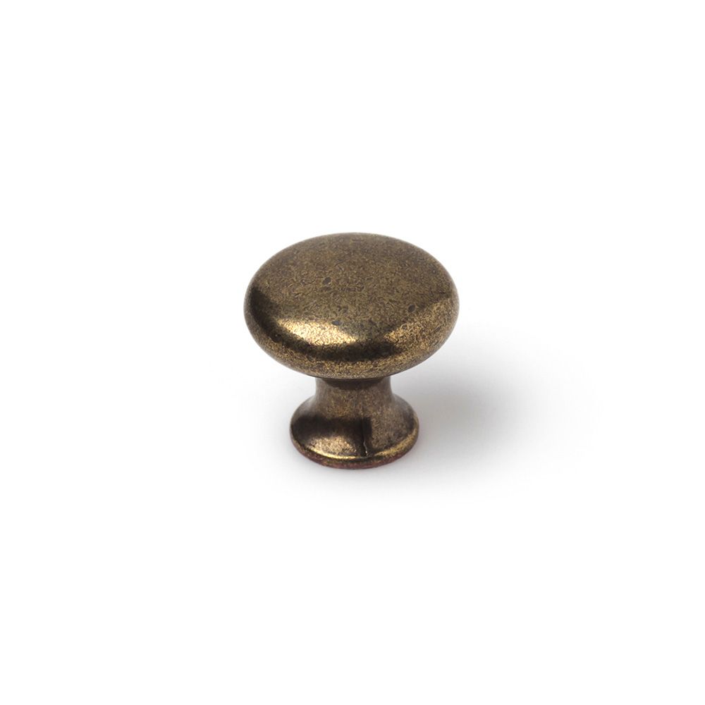 REI Puxador para móveis, modelo 760, zamak com acabamento em couro antigo, ø25 mm, blister 4 unidades