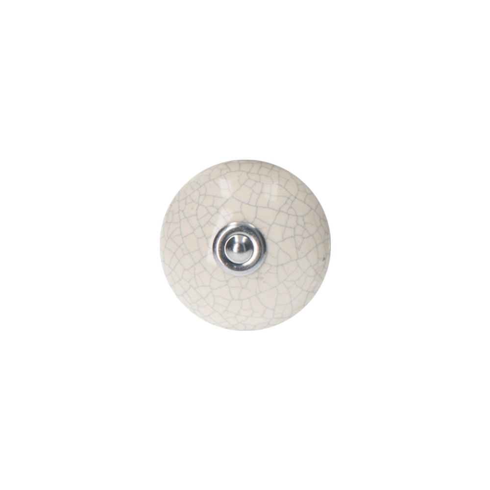 Puxador para móveis, modelo e509, porcelanato com acabamento branco, ø40 mm, blister 4 unidades - Image 2