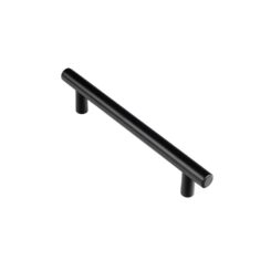 REI Puxador para móveis tipo puxador, modelo 891h, aço inox com acabamento preto fosco, 128 mm, blister 4 unidades