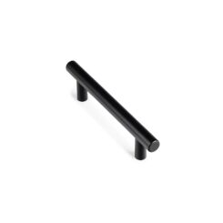 REI Puxador para móveis tipo puxador, modelo 891h, aço inox com acabamento preto fosco, 96 mm, blister 4 unidades