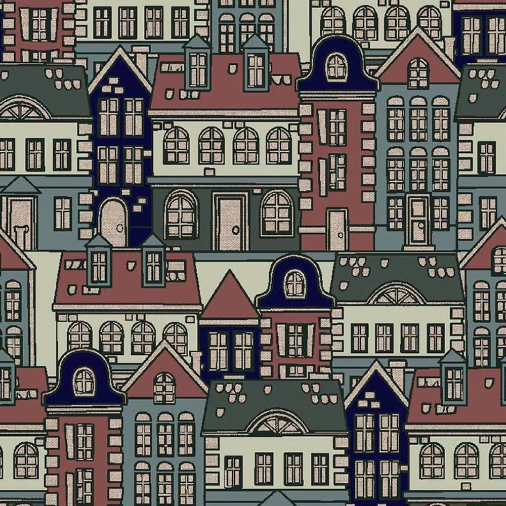 THINGS HOME TRADE Toalha de mesa anti-manchas Town 140 x 140 cm