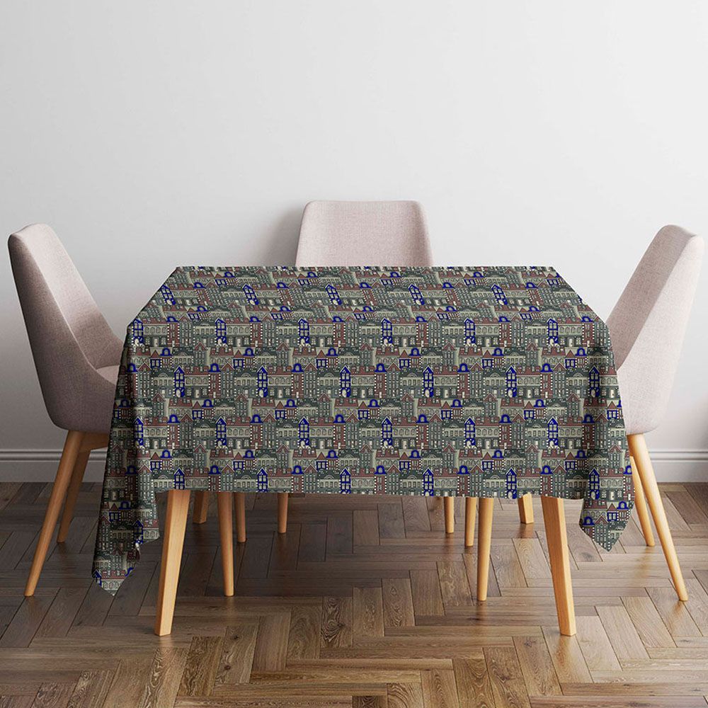 THINGS HOME TRADE Toalha de mesa anti-manchas Town 140 x 140 cm - Image 2