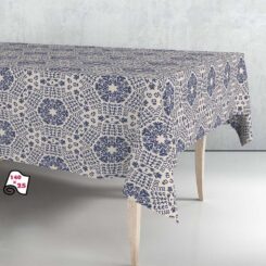Rolo de toalha de mesa mandala azul 1,40 x 25 m