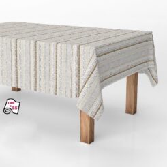 Rolo de toalha de mesa anti-nódoas desenhos riscas bege 1,40 x 25 m