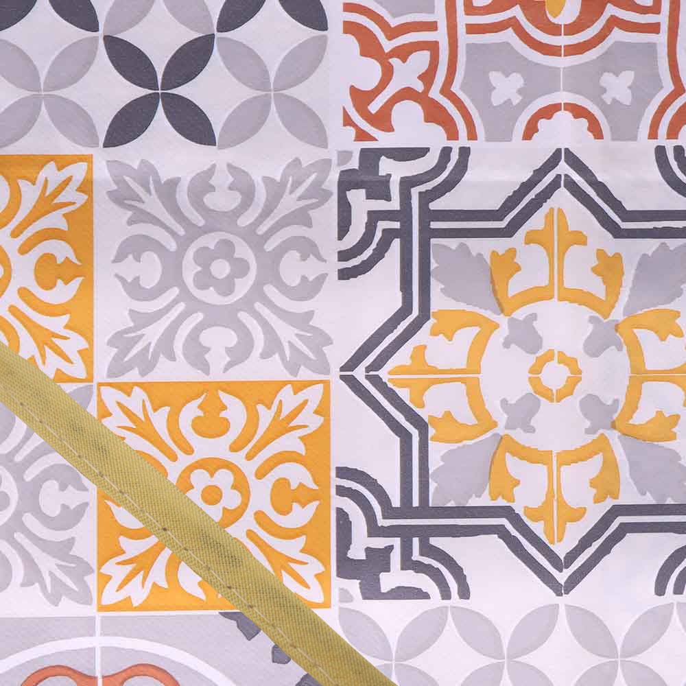 Toalha de mesa quadrada em tecido encerado com acabamento, diversos modelos, 140 x 140 cm - Image 5