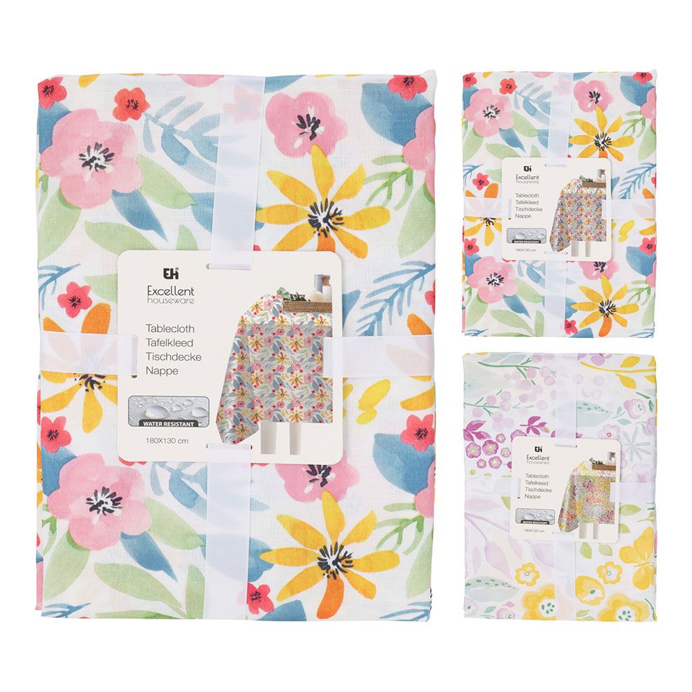 Toalha de mesa com estampado floral 180 x 130 cm