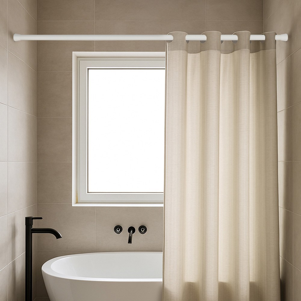 Barra extensível multiuso sob pressão sem furar, branca, ø2,8 - 2,5 x 140 - 250 cm - Image 4