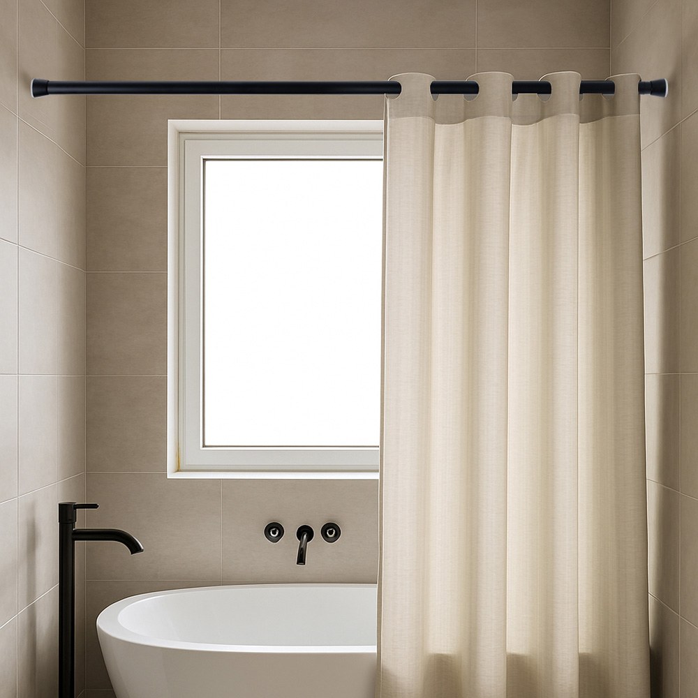 Barra extensível multiuso a pressão sem furos, preta, Ø2,8 - 2,5 x 140 - 250 cm - Image 4