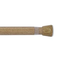 Barra extensível multiuso a pressão sem furos, madeira, Ø2,8 - 2,5 x 50 - 80 cm
