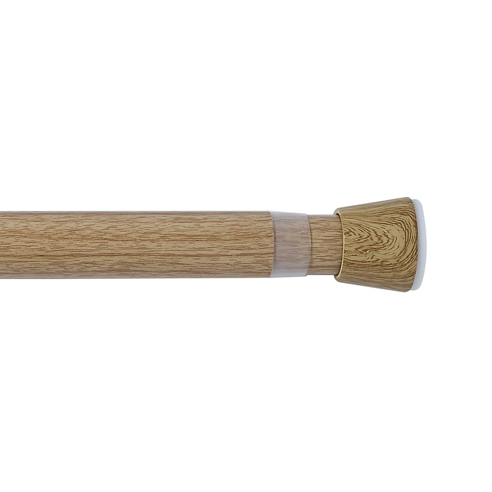 Barra extensível multiuso a pressão sem furos, madeira, Ø2,8 - 2,5 x 140 - 250 cm