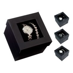Relógio de pulso + braçelete, modelos variados, COR prata, 19 x 2,5 x 0,8 cm