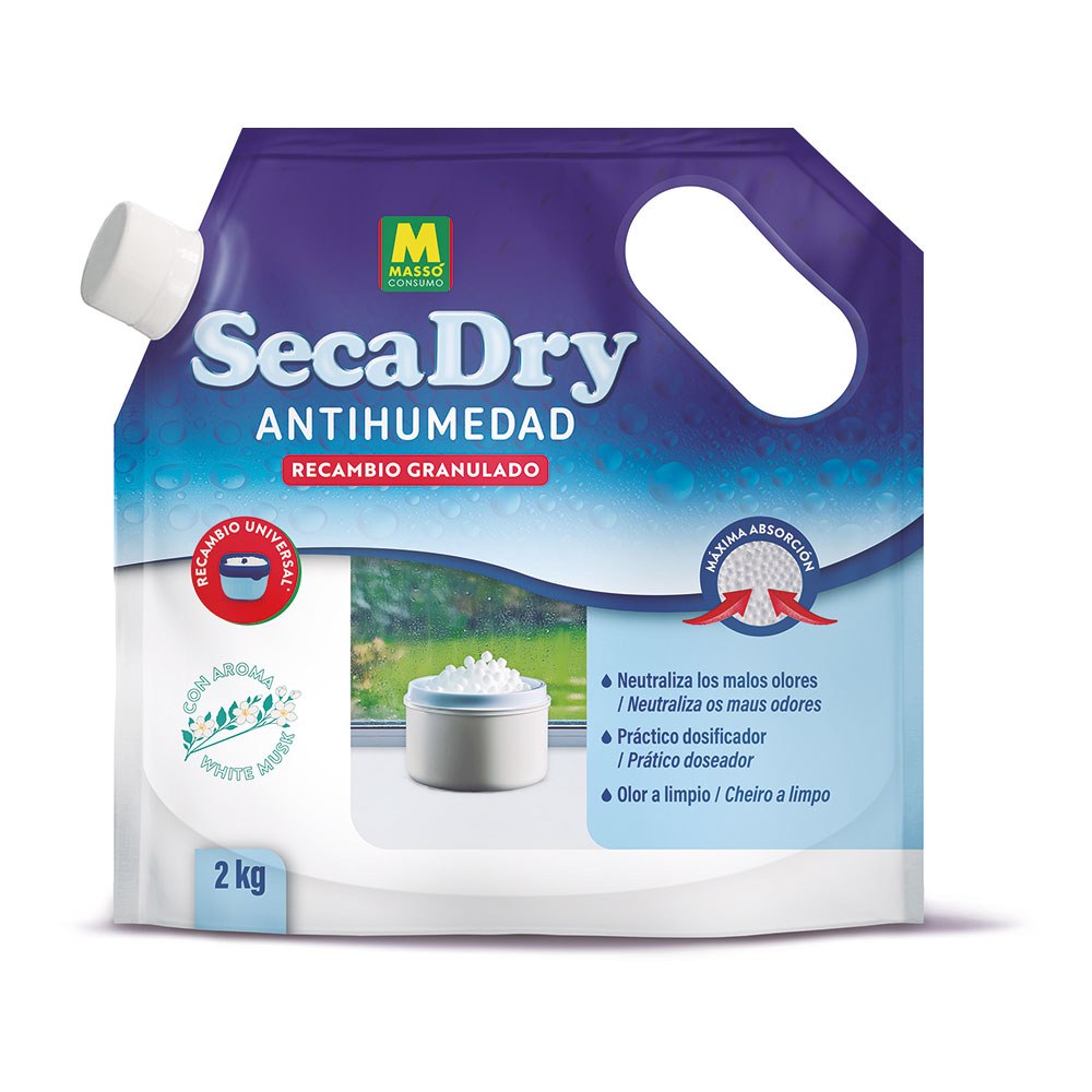 Recarga granulada anti-humidade secadry saco dosificador, 2 kg