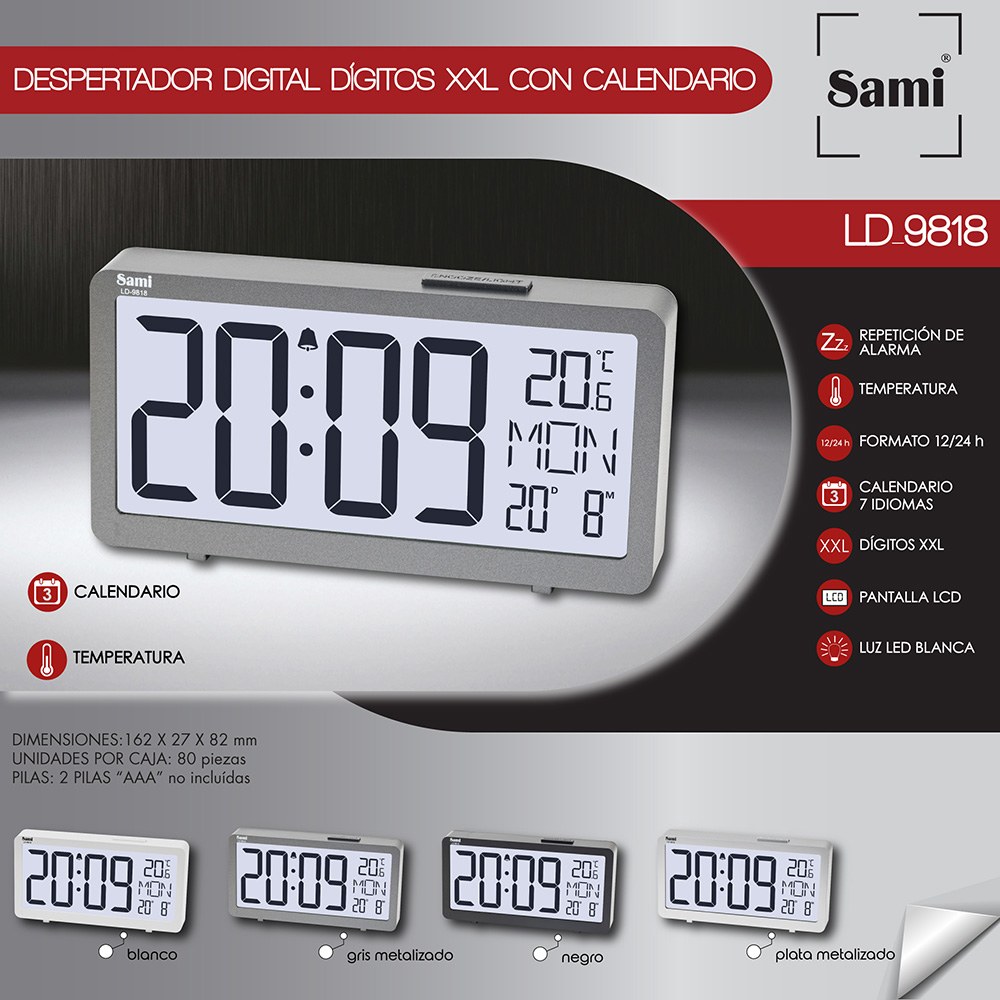 Despertador digital, cores sortidas - Image 6