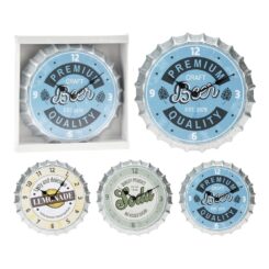 Relógio de parede tampa de garrafa, modelos variados, Ø31 cm