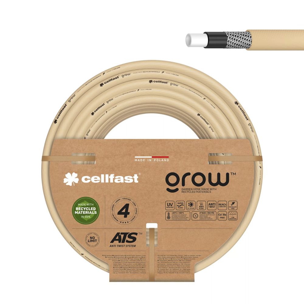 Mangueira de jardim grow Ø19 mm, ¾ POL, 25 m