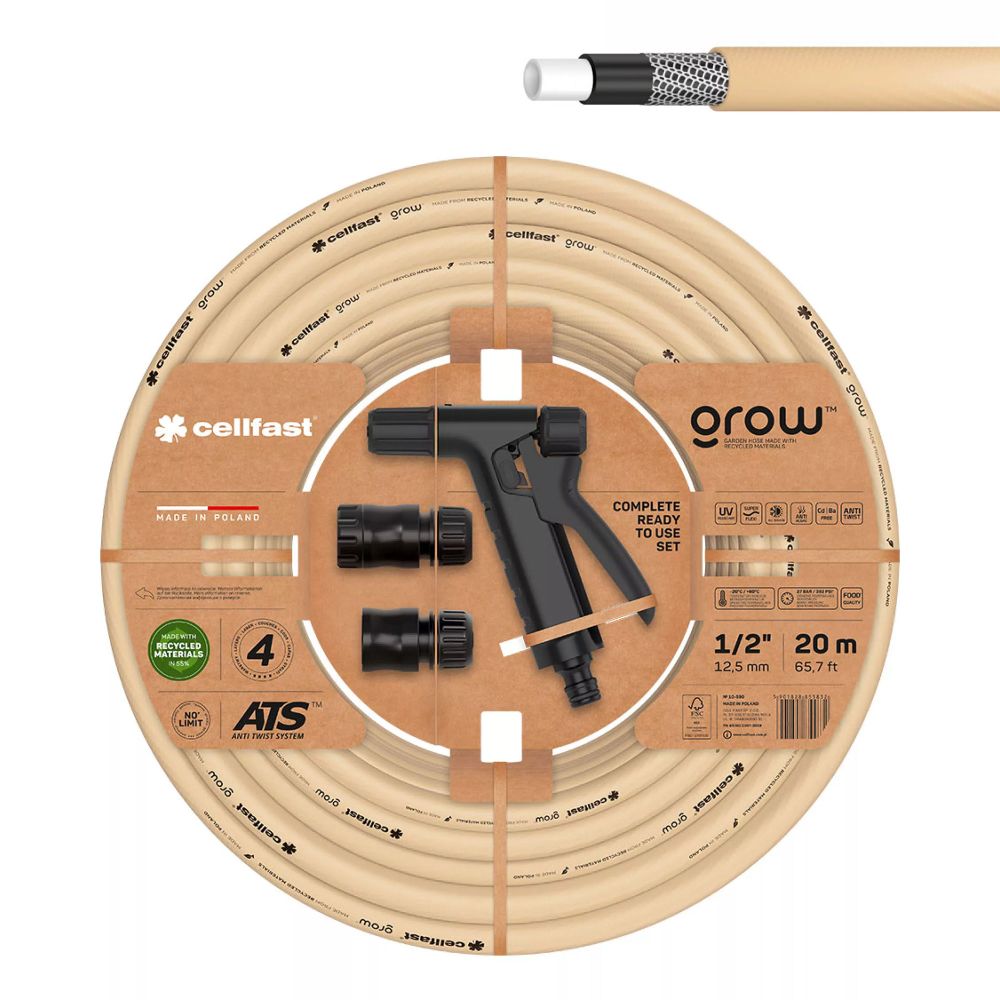 KIT de irrigação grow Ø12,5 mm, ½ POL, 20 m