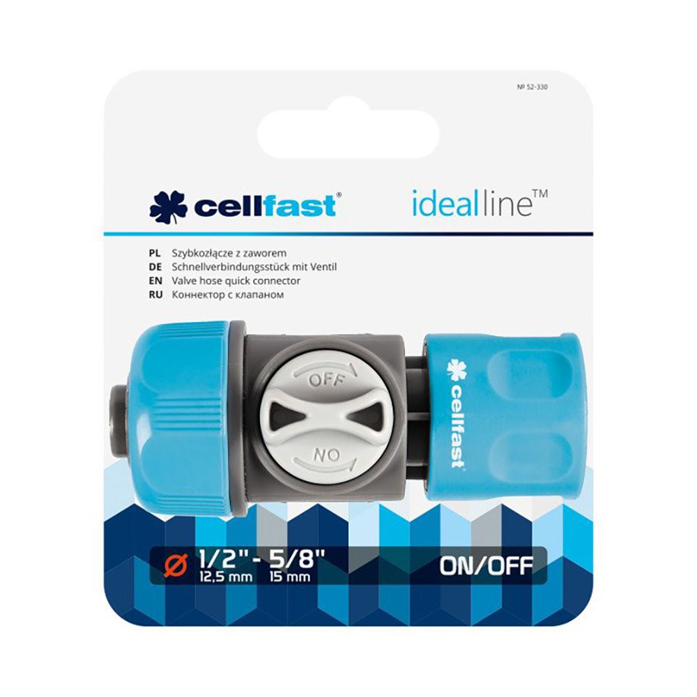Conexão rápida para mangueira cellpro 6 BAR com válvula, ½ POL - 5/8 POL, blister - Image 2
