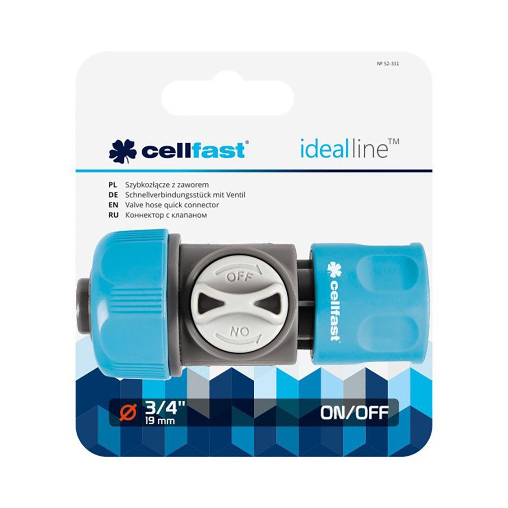 Conexão rápida para mangueira cellpro 6 BAR com válvula, ¾ POL, blister - Image 2