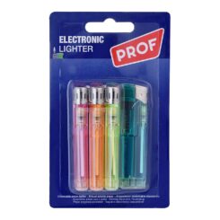 Isqueiro eletrónico, cores variadas, blister 4 unidades