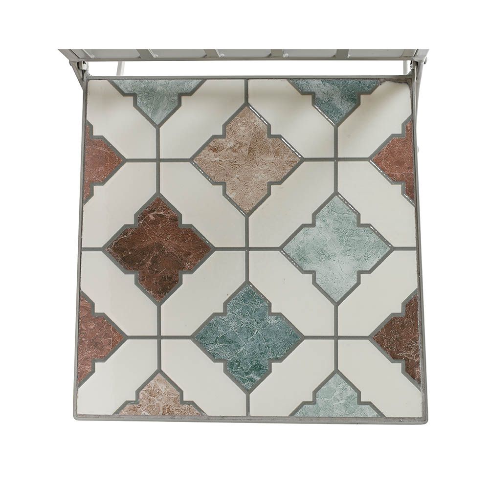 Cadeira bistrô dobrável de metal/mosaico Marrakech para exterior 38 x 50 x 89 cm - Image 2