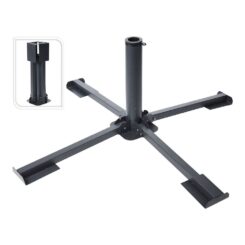 Base de guarda-sol dobrável em metal com 4 pés
