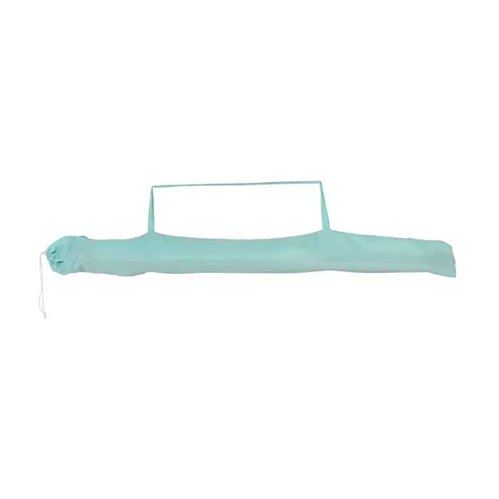 Parasol para jardim, verde-água com rebordo coral, Ø195 x 215 cm - Image 5