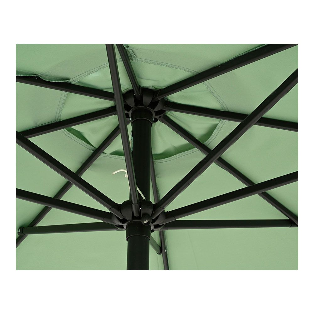 Guarda-sol de jardim, verde com detalhes em branco, Ø270 x 235 cm - Image 3