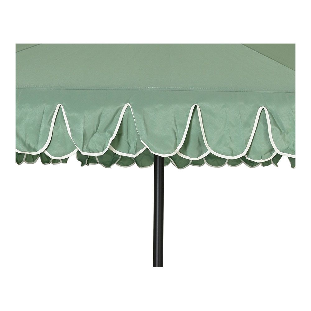 Guarda-sol de jardim, verde com detalhes em branco, Ø270 x 235 cm - Image 4
