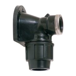 Cotovelo misto de 90° com rosca fêmea para montagem na parede, 25 mm x ¾ POL