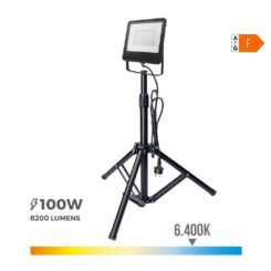 Foco projetor LED com tripé black series 100 W  6400 K