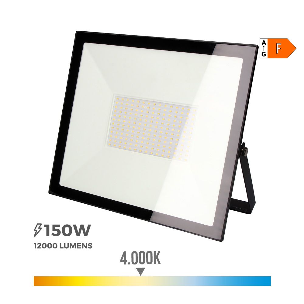 Refletor de projetor LED 150 w 12.000 lm 4.000 k luz natural 35 x 31 x 4,5 cm