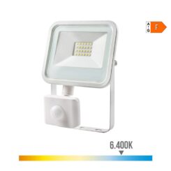 Foco projetor LED com sensor de presença 20 W, 1520 LM, 6400 K. LUZ fria, 12,4 x 4,5 x 15,8 cm