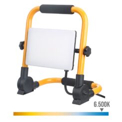 Foco projetor LED com pé 50 W 5400 LM 6000 K. LUZ fria. 26 x 17,53 x 28,38 cm