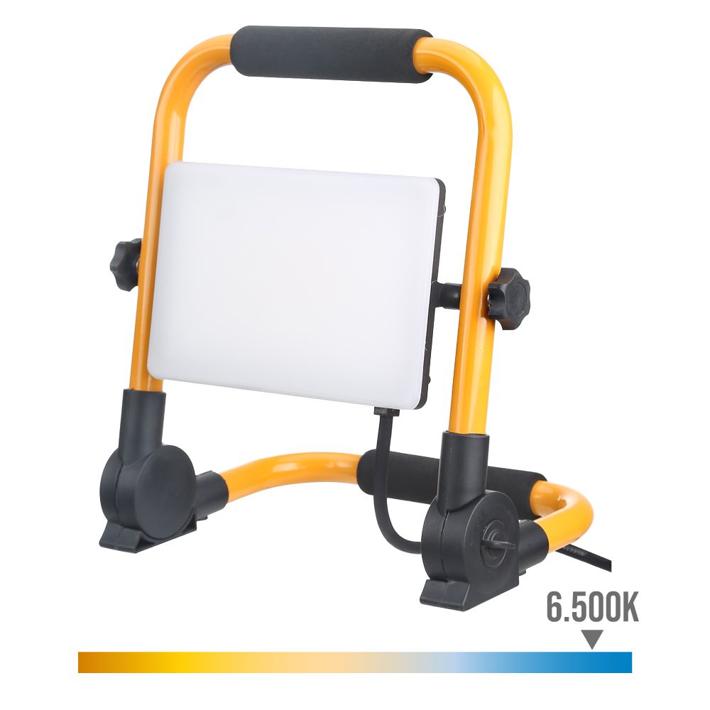 Foco projetor LED com pé 50 W 5400 LM 6000 K. LUZ fria. 26 x 17,53 x 28,38 cm