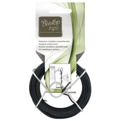 Alambre metálico plastificado verde, ø2 mm x 15 m