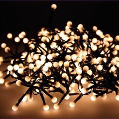 Grinalda "cherry compact" 500 leds multifuncionais, LUZ quente, para exteriores, 11 m